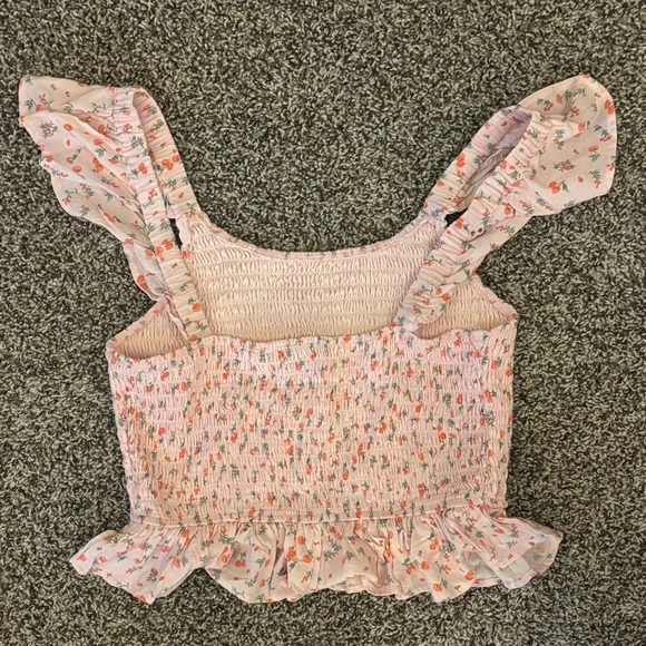 Wallflower Pink Flutter Sleeve Top - Picture 3 of 3